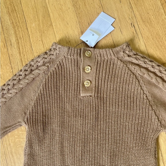 Banana Republic Baby Sweater Cable Knit Full Length Onesie- 18-24m, Camel Brown - Picture 9 of 9